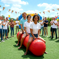 Jeu gonflable de course aux saucisses pour team building et fêtes en plein air