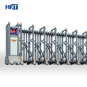 Porte de clôture automatique en <span class=keywords><strong>aluminium</strong></span> Porte principale coulissante télescopique Construit en accordéon Porte de barrière de sécurité avant rétractable - Product Image 4