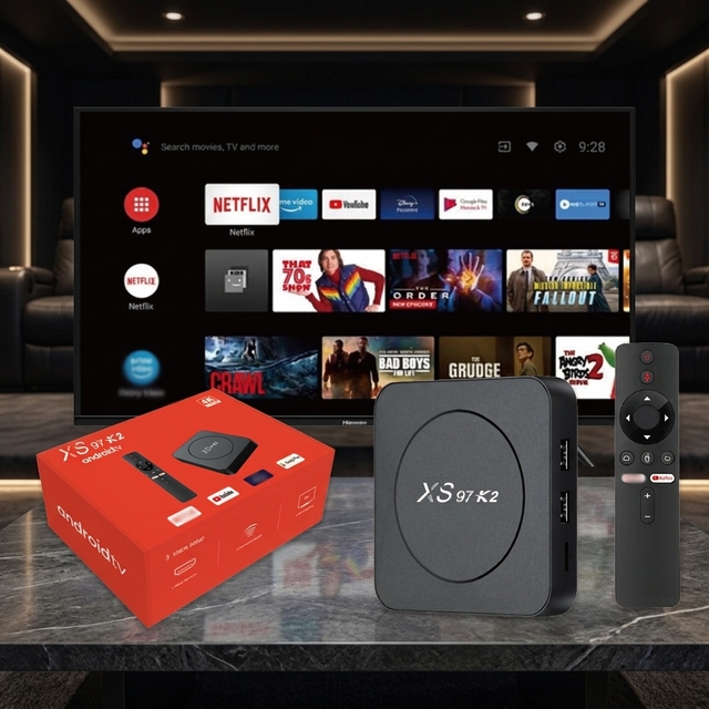 XS97 K2 Android 10 Smart TV Box Quad Core 2GB DDR3 8GB EMMC Dual Band 2.4G+5G WiFi BT 4K UHD Media Player OEM Factory