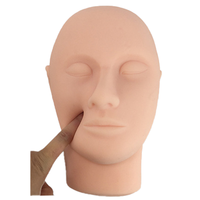 Tête éneuse en silicone haute résistance, visage avec os, pour enseigner l'édonie médicale
