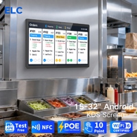 Цифровая рекламная панель Android 14 KDS с сенсорным экраном, NFC, PoE, WiFi 6, креплением VESA, 2 ГБ ОЗУ, 32 ГБ ПЗУ для кухни фастфуда