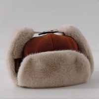 FF3258 Nuevo diseño Earflap Hunting Trooper Sombrero de invierno Fuzzy Fluffy Warm Ski Ciclismo Cap Felpa forrada Russian Ushanka Trapper Hat