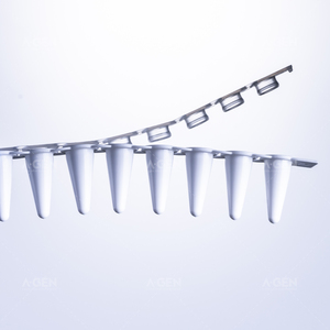 Tube à essai 100uL PCR Tube Bandes Volume 0.1ml Blanc Dnase Rnase Gratuit 8 Bandes PCR tube Clair Non stérile 0.1mL - Product Image 3