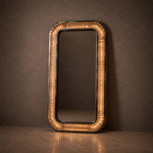 Modern <b>Crystal</b> Framed LED Lighted Full Length <b>Mirror</b> For Living Room Bedroom Home Decor - Product Image 1