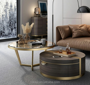 Royal Centro Tavolino Salotto di Lusso 5 Stelle Tavolo Da Tè Con Sedersi Sgabello Moderno Italiano Caffè In Marmo Tavoli - Product Image 3