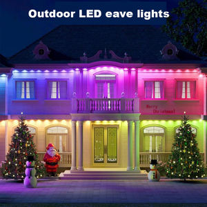 Aleros de luz para exteriores, aleros, tiras de luz, iluminación permanente bajo los aleros, venta al por mayor, aplicación remota, Control RGB, sincronización de música IP67 - Product Image 2