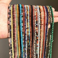 Perles de pierres précieuses naturelles pour bricolage en gros 2mm/3mm petites perles rondes lisses en vrac pour la fabrication de bijoux