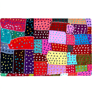 Couverture brodée à la main en patchwork aléatoire du fabricant - Product Image 1
