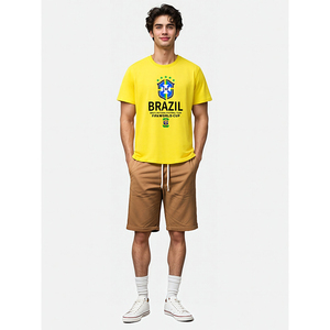 Camisetas de Franela a Rayas de Alta Calidad para Hombre, Unisex, Casuales, de Manga Corta, para Deportes, Gimnasio y Ropa Urbana, Estilo Bapees - Product Image 1