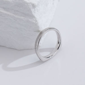 Anillo de Oro Blanco de 10K para Mujer, Joyería Messi MSR-2058 - Product Image 1