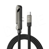 KABEL Data Nylon USB 3.0 Type-C ke Type-C 240W LARIS MANIS untuk Android IOS Earphone-Pengisian Cepat & Transfer Data
