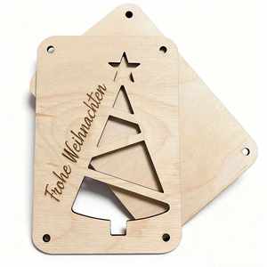 Manufacture New Product Merry Christmas Wooden Money <b>Gift</b> <b>Card</b> Home Decoration Ornaments Crafts Made in China - Product Image 4