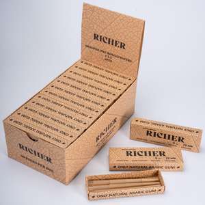 Branded 109 Unbleached <b>Brown</b> Pre <b>Roll</b> Cone <b>Papers</b> with <b>Paper</b> Tip Bulk Box 6 Piece Per Case - Product Image 5