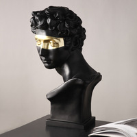 Statue de David en résine écologique Tonfo, art abstrait nordique, forme irrégulière sculptée, art populaire, objet de collection pour la maison, les fêtes, le hall d'hôtel