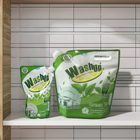 Pochette à eau debout personnalisée de 750ml 5L PE rechargeable nettoyant pour le lavage détergent à lessive liquide savon de bain boisson boisson bec verseur sac