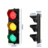 Feux de signalisation portables en aluminium à LED avec panneau solaire 160W, 95 LED, protection IP55, visibilité supérieure à 1000m, détection radar