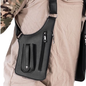 <span class=keywords><strong>Sac</strong></span> à <span class=keywords><strong>bandoulière</strong></span> rétro en PU tendance pour hommes et femmes, sacoche multifonctionnelle à fermeture éclair pour téléphone <span class=keywords><strong>portable</strong></span> - Product Image 3