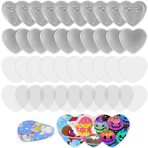 Caliente especial forma de corazón botón Pin insignias Kit brillo botón insignia materia prima - Product Image 2