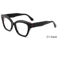 Prix usine fait à la main acétate montures de lunettes femmes acétate stratification optique cadres mode oeil de chat