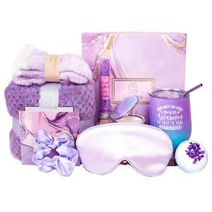 ชุดของขวัญสปาขายส่ง ตะกร้าของขวัญสบู่ เทียน แก้วน้ำ ของขวัญขอบคุณ ชุดดูแลตัวเองเพื่อการผ่อนคลาย ของขวัญหายป่วยเร็วๆ สำหรับผู้หญิง ชุดของขวัญวาเลนไทน์ - Product Image 1