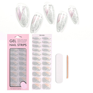 Tiras de Gel para Uñas sin UV, Adhesivos de Gel Semicurados sin Necesidad de Horno, Tiras de Manicura de Larga Duración para Arte de Uñas DIY - Product Image 6