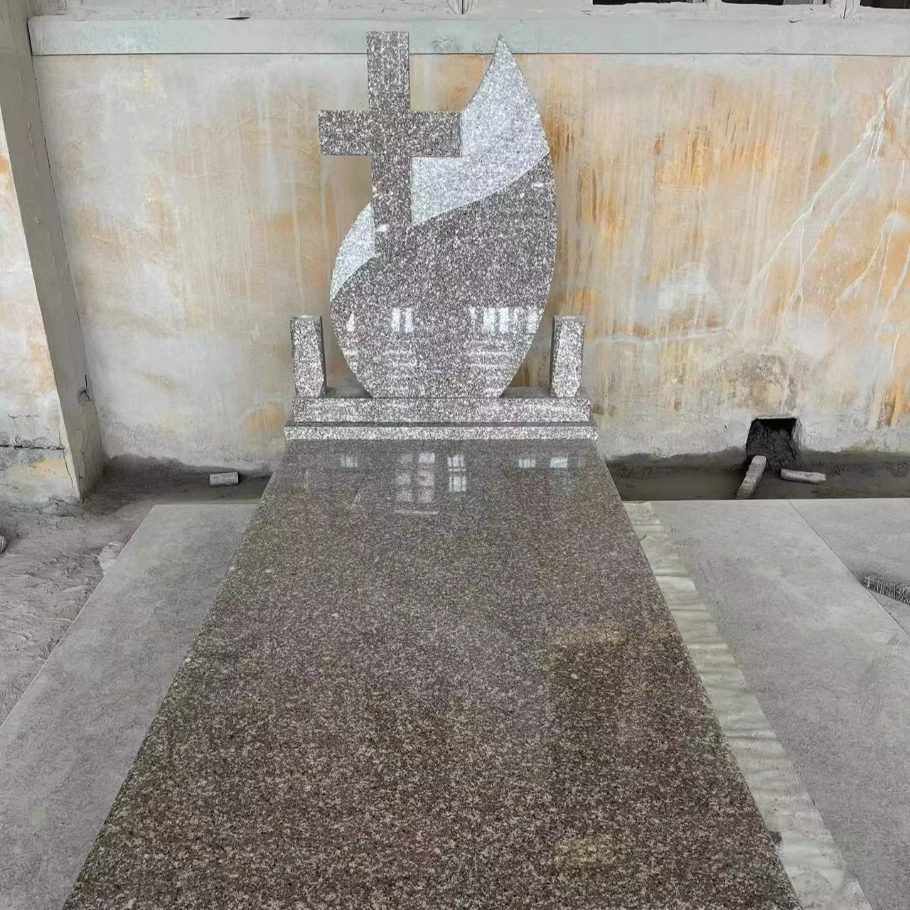 tombstone grave sand beige color