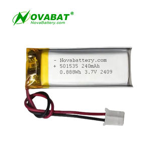 노바 하이 퀄리티 커스터마이징 <span class=keywords><strong>801525</strong></span> 701546 601525 501335 3.7v 240mAh <span class=keywords><strong>lipo</strong></span> 충전식 배터리 IEC62133 BIS CB - Product Image 2
