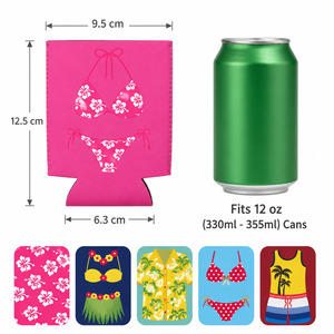 Custom Logo Neoprene Iced Coffee Cup Sleeve Insulated Reusable Drink <b>Holder</b> Can Cooler For Cold Beverages Wholesale Factory Bulk - Product Image 2