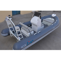 Liya nouvelle condition 4-5m coque rigide bateaux de pêche en aluminium gonflables pour le divertissement avec moteur hors-bord