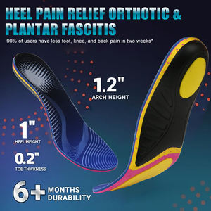 Sol Sepatu Penyangga Lengkung Kaki Tinggi untuk Plantar Fasciitis 220lbs+ Orthotics Tugas Berat EVA Sol Ortopedi untuk Sepatu Kerja, Sneakers, dan Mengatasi Nyeri - Product Image 4