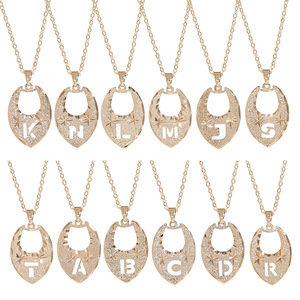 Collar con Colgante de Letra en Cobre Chapado en Oro, Estilo Vintage, Unisex, para Regalo - Product Image 5