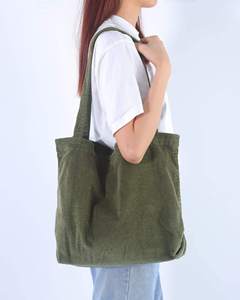 New Fashion Casual Girls Student Shoulder <b>Corduroy</b> Shopping Bags Tote Bag - Product Image 3