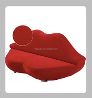 Ensemble de créateurs italiens nordiques personnalité créative Net rouge canapé à lèvres incurvé modulaire tufté pour magasin de vêtements ou Salon de beauté