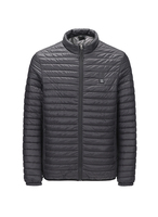 Veste coupe-vent trois étapes réglage de la température veste en coton pour hommes hiver épaississement Usb chauffage imperméable Polyester noir