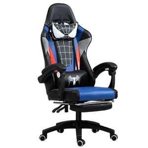 Chaise <span class=keywords><strong>de</strong></span> jeu ergonomique en cuir <span class=keywords><strong>de</strong></span> haute qualité <span class=keywords><strong>Spiderman</strong></span> Racing Style Silla Gamer chaise pivotante inclinable ergonomique PC chaise <span class=keywords><strong>de</strong></span> jeu avec repose-pieds - Product Image 2