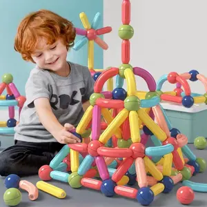 Schlussverkauf Bauspielzeug mit Vielfalt magnetische Bausteine und Kugeln Puzzle Baustein-Sets pädagogisches Spielzeug für Kinder