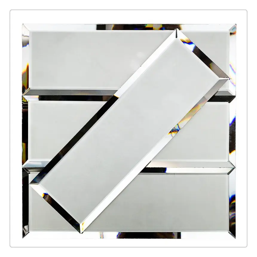 Customized design different size decorative diamond shape mirror wall