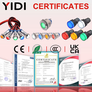 مصباح إشارة LED بلاستيكي 16 مم برأس مسطح مع طرف برغي أحمر أخضر أزرق أبيض أصفر 3 فولت 6 فولت 12 فولت 24 فولت 110 فولت 220 فولت - Product Image 4