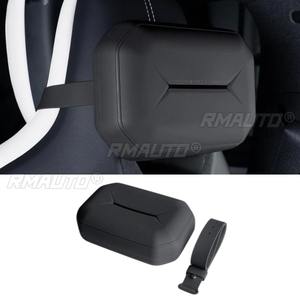 Caja de pañuelos de silicona para Xiaomi SU7, caja de pañuelos colgante de silicona, caja de papel para el interior del coche, accesorios para el coche - Product Image 3