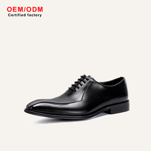 Chaussures Oxford pour hommes sur mesure OEM, dessus en cuir de vachette, confortables, respirantes, imperméables, à lacets, formelles, pour le bureau, les affaires et les mariages - Product Image 2