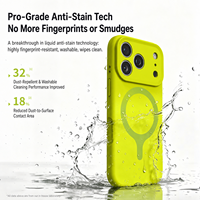 Coque de protection antichoc en silicone liquide magnétique pour iPhone 18 Pro Max 17 Pro Max, sensation peau, couleurs vives, anti-traces de doigts
