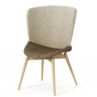 Designer élégant moule mousse nordique italien rembourré salon bureau cantine espace public jambe en métal loisirs chaises de salle à manger