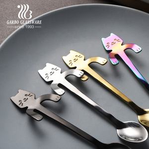 Cuchara de té en forma de gato para niños, de acero inoxidable, con dibujos animados, 304 - Product Image 2
