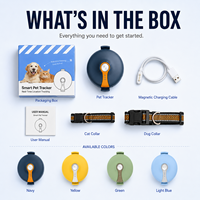 Traceur GPS portable mini 4G LTE pour animaux de compagnie avec son et lumière, dispositif de collier étanche, colliers pour chiens avec GPS