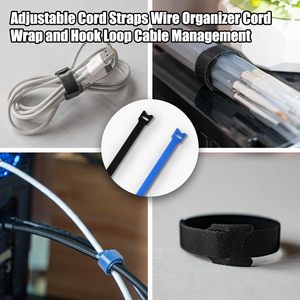 135 قطعة من روابط الكابلات القابلة لإعادة الاستخدام، مجموعة فعالة لإدارة الكابلات على المكتب مع خطاف وحلقة - Product Image 4