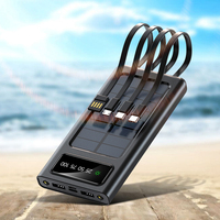 Banque d'Énergie Solaire Portable Grande Capacité 10000mAh 20000mAh 2025, Produits Phares avec Lampe de Poche LED pour l'Extérieur
