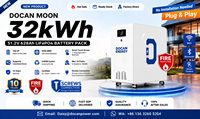 Nouveau 2026 Système de Stockage d'Énergie Solaire Domestique au Lithium 51.2V 628Ah 650h 32kWh, Pack LiFePO4 Vertical Mobile, Prêt à l'emploi