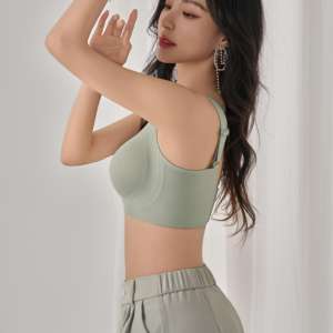 Sujetador sin Costuras de Alta Calidad, Suave y Transpirable, Color Nude, con Tirantes Anchos Ajustables, Push-Up, Sin Varillas, Soporte Sólido, Copa 3/4 - Product Image 1