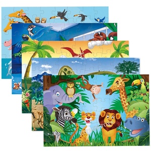 Cartoon Forest Animals Pattern <strong>Jigsaw</strong> Puzzle Paper <strong>3D</strong> Puzzle <strong>Jigsaw</strong> - Product Image 1