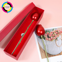 Juego de Cajas de Regalo Rojas de Dos Piezas con Lámina Dorada en Relieve - Material Reciclable Ecológico, Ideal para Regalos Personalizados de Boda o Festivos